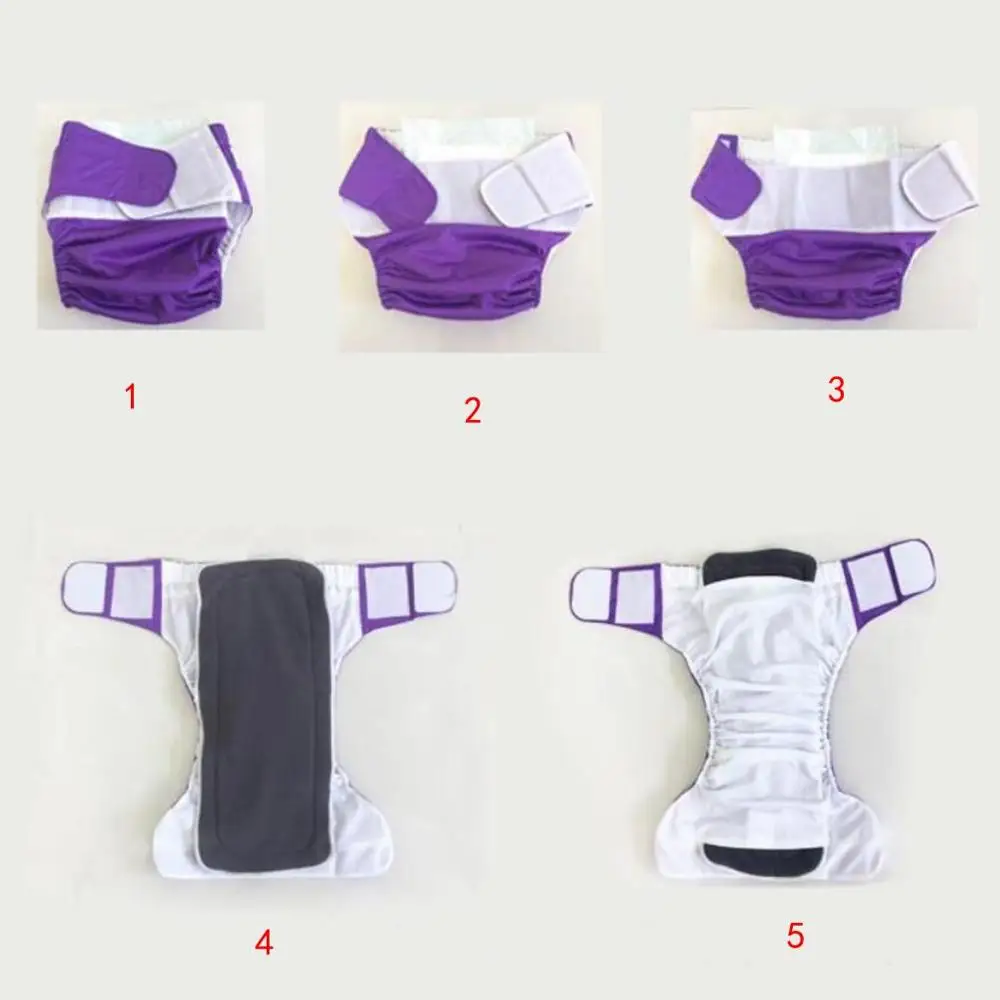 XL Washable Reusable Adult Cloth Diaper Nappy Pocket Urinary Underwear Underpants Disability Leakproof Protection Elders