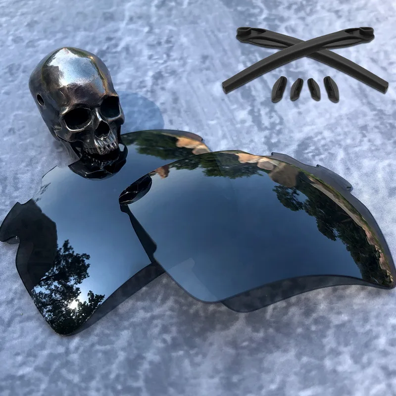 Black IR-Kit Firtox True Замена поляризованных линз и носки с ушками и Носовые фиксирующие накладки для-солнцезащитные очки Oakley Flak 2,0 XL вентилируемый солнцезащитных очков(срок службы линзы только)-Множественная - Цвет линз: Black IR-Kit