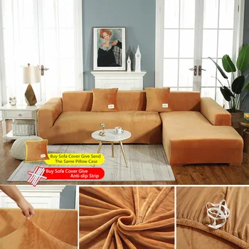 

Sofa cover Velvet Universal Corner Couch Cover Sofa Slipcovers L shape sofa covers for living room Pets Kids home