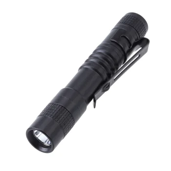 

Mini Pocket Flashlight Battery Powered Ultra Bright LED Pen Light Clip Tactical Torch Lamp 91mm