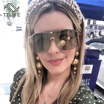 

TTLIFE 2020 New Luxury Square Sunglasses Women Vintage Brand Designe Oversized Sun Glasses Men Female Metal Shade Gafas de sol
