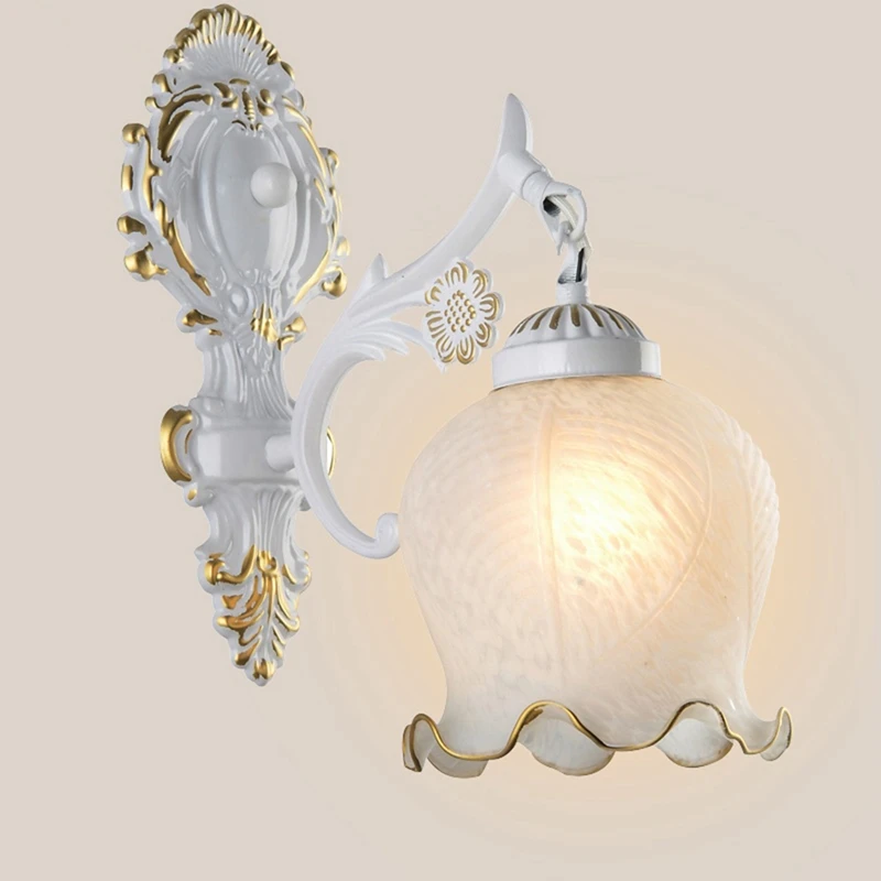 

2020 new modern minimalist hotel bedside corridor glass wall lamp LED aisle single head double head European wall lamp