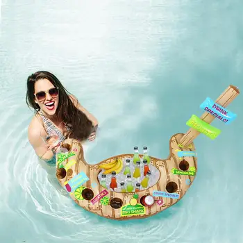 

Large Capacity Inflatable Cup Holder Swimming Pool Floating Beverage Rack Decoration Floating Beverage Beer Cooler