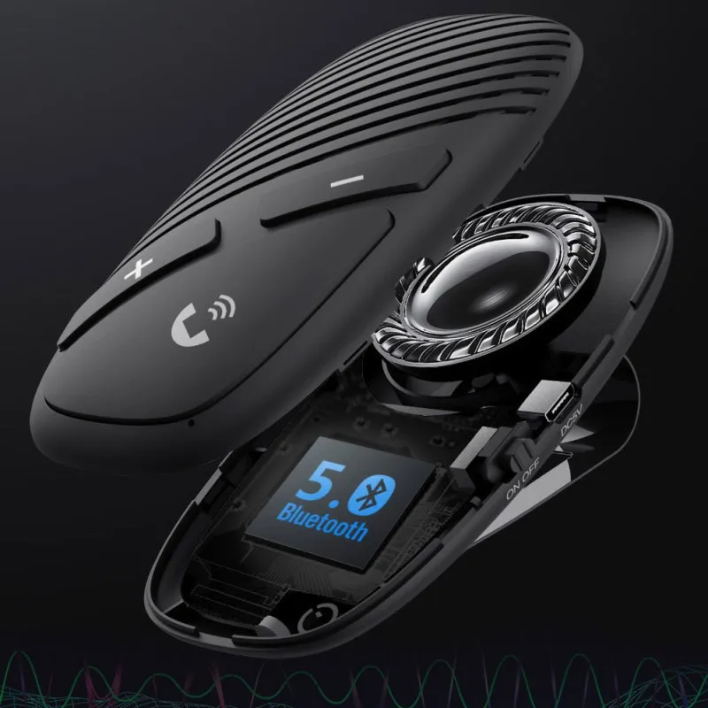 Новинка для Bluetooth 5,0 автомобильный передатчик приемник музыкальный плеер беспроводной адаптер для громкой связи