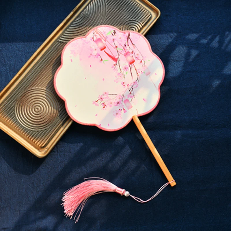 Circular Circular Fan for Women, Classical Round Hand Fan, Ancient Hanfu Chinese Clothing, Cheongsam, Female Dance Accessory