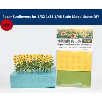 

LIANG-0101 Paper Sunflowers for 1/32 1/35 1/48 Scale Model Dioramas Scene DIY