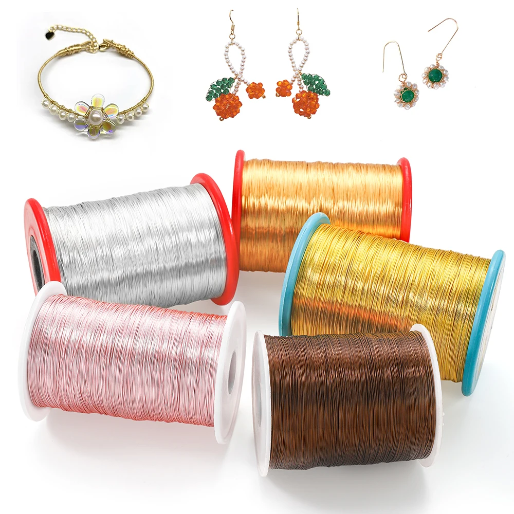 

1KG/Roll 0.2/0.3/0.4/0.5/0.8/1mm Colorfast Copper Wire For DIY Bracelet Necklace Craft Jewelry Making Supplies Beading Wire