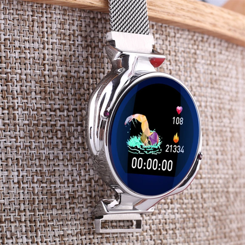 Новые Z38 Смарт-часы женские роскошные пульсометр кровяное давление SmartWatch фитнес-трекер спортивный умный Браслет pk H8 Z18 H1