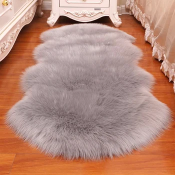 

Soft Faux Fur Wool Carpet For Living Room Artificial Wool Sofa Bed Rug Plush Carpets Bedroom Cover Mattress Door Window Bay Mat