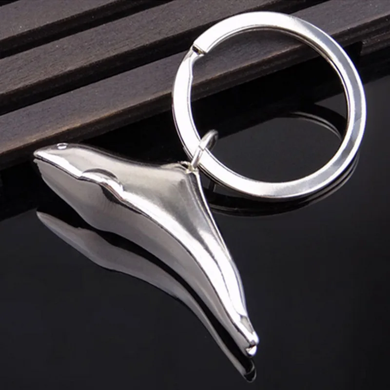 

Metal Dolphin Key Buckle Originality Lovely Pendant Personality Activity Give Small Gift Can Moment Two-dimensional Code