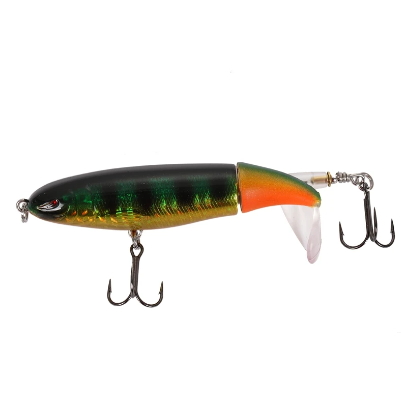 

Whopper Popper Fishing Lure 13g 9cm Artificial Bait Hard Fishing Plopper Hook Soft Rotating Tail Fishing Tackle 6#