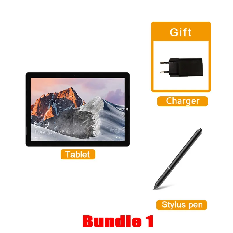 Bundle 1 Teclast X6 Pro Tablet Netbook Windows 10 Touch Screen Intel M3-7Y30 8GB RAM 256GB SSD 12.6 Inch 2880*1920 FHD IPS USB3.0 - Комплект: Bundle 1