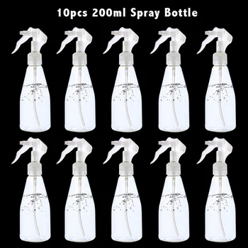 

10Pcs 200ml Clear Empty Spray Bottle Trigger Sprayer Refillable Container Plastic Perfume Atomizer Skin Care Tool