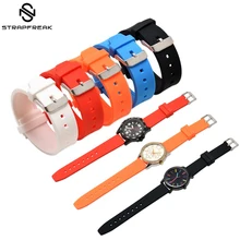 Универсальные ремешки для часов 16 мм, 18 мм, 20 мм, 22 мм, 24 мм, 26 мм, 28 мм, силиконовый резиновый ремешок для наручных часов, браслет для мужчин