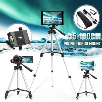 

Aluminum Alloy Extendable 35-100cm Phone Tripod For DSLR Camera Stick bluetooth Monopod Stand Tripode For iPhone For Sony Camera