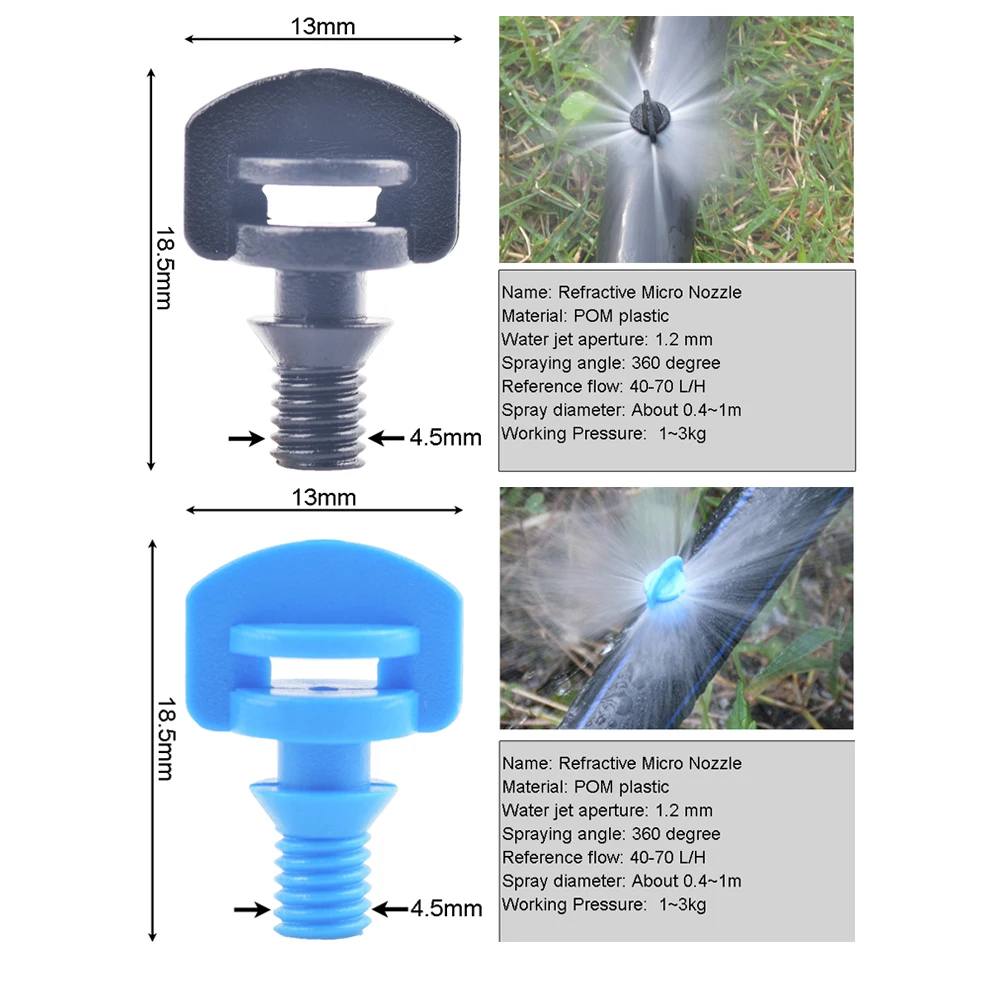 360&deg;Refractive Micro Nozzles Atomization Reflection Sprinklers 50Pcs for Garden Agriculture Fruit Vegetables Irrigation Sprayers spray nozzle garden spray nozzle atomizing sprayer