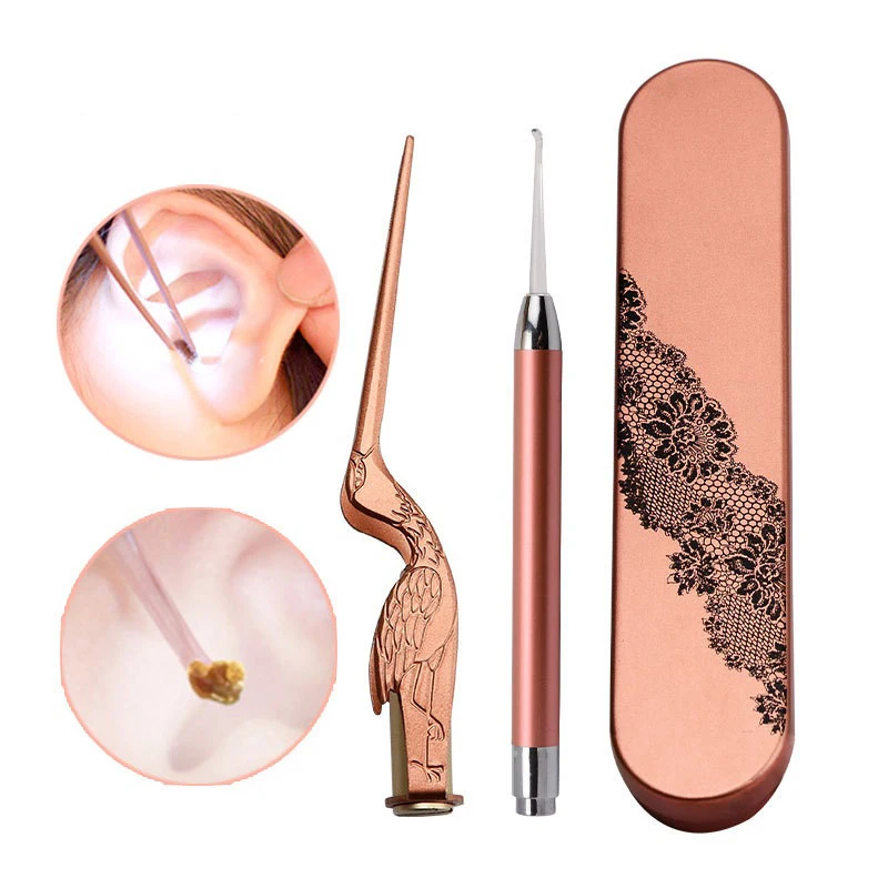 

Health Tool Tweezers Light Cleaning Tools for Children Ear Picking Tool Tube Ear Glowing Spoon Hot LED Flashlight Ear Cleaner
