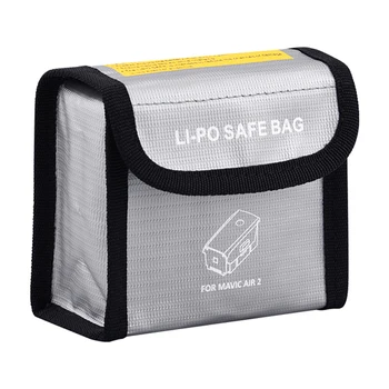

Two-Grid LiPo Safe Battery Explosion-Proof Protective Bag for DJI Mavic Air 2 Drone Battery Storage Bag