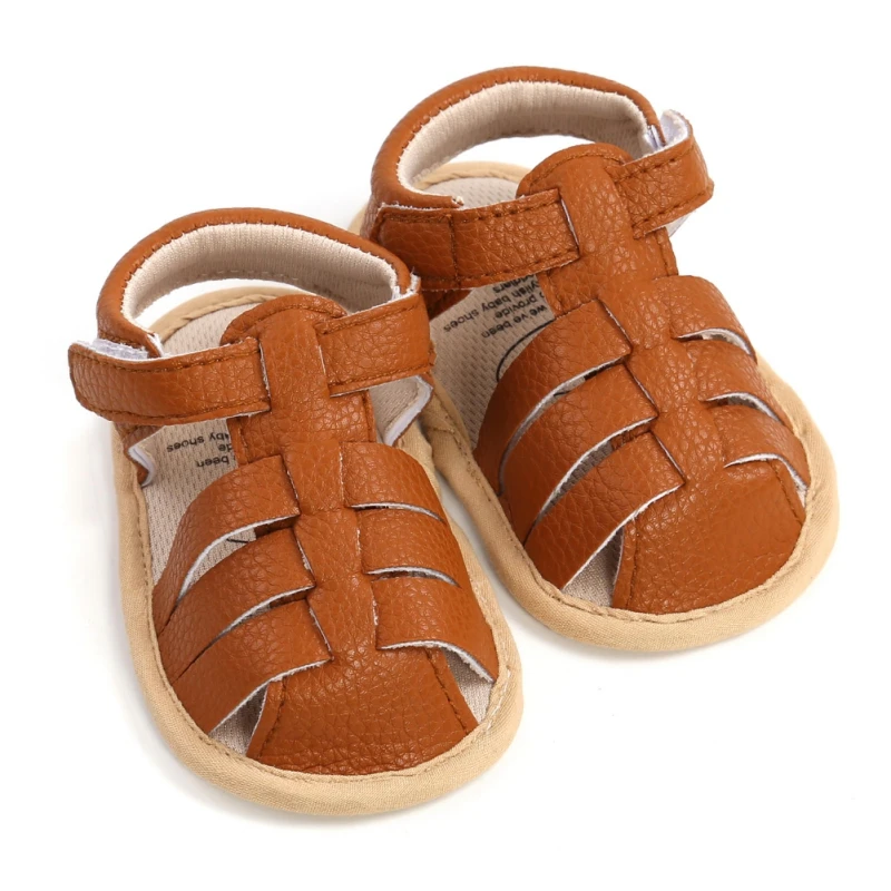 Summer Newborn Shoes Baby Boys Sandals Soft Leather Bebe Boys Prewalker