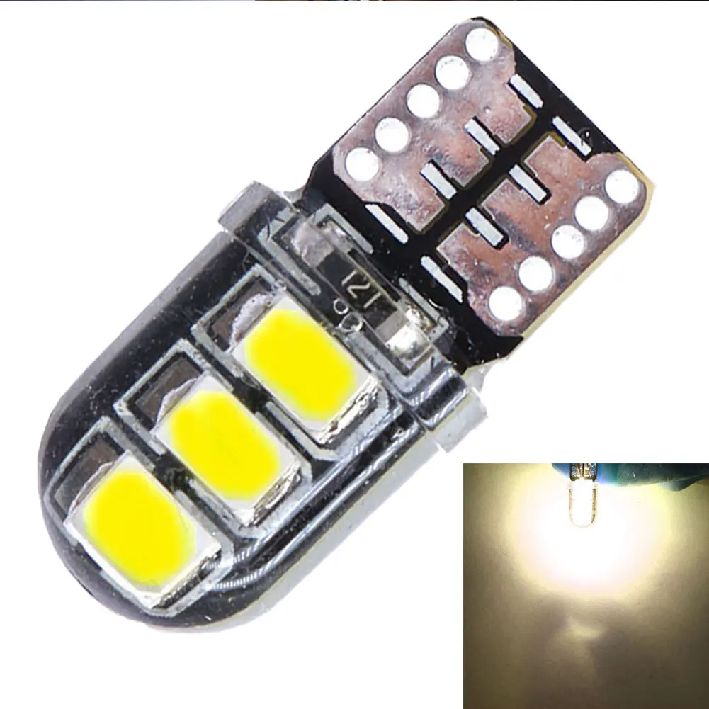 Яркий W5W SMD2835 6 светодиодный силиконовый Водонепроницаемый Автомобиль светильник