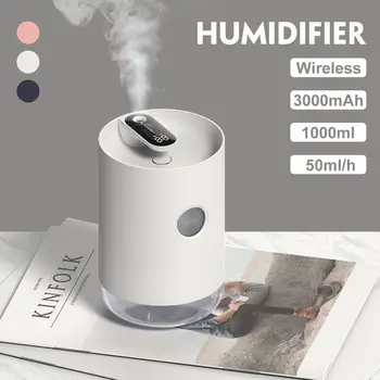 

Home Air Humidifier USB Digital Power Display Negative Ion Humidificador with LED Light Low Noise Heavy Fog Timing Humidifier