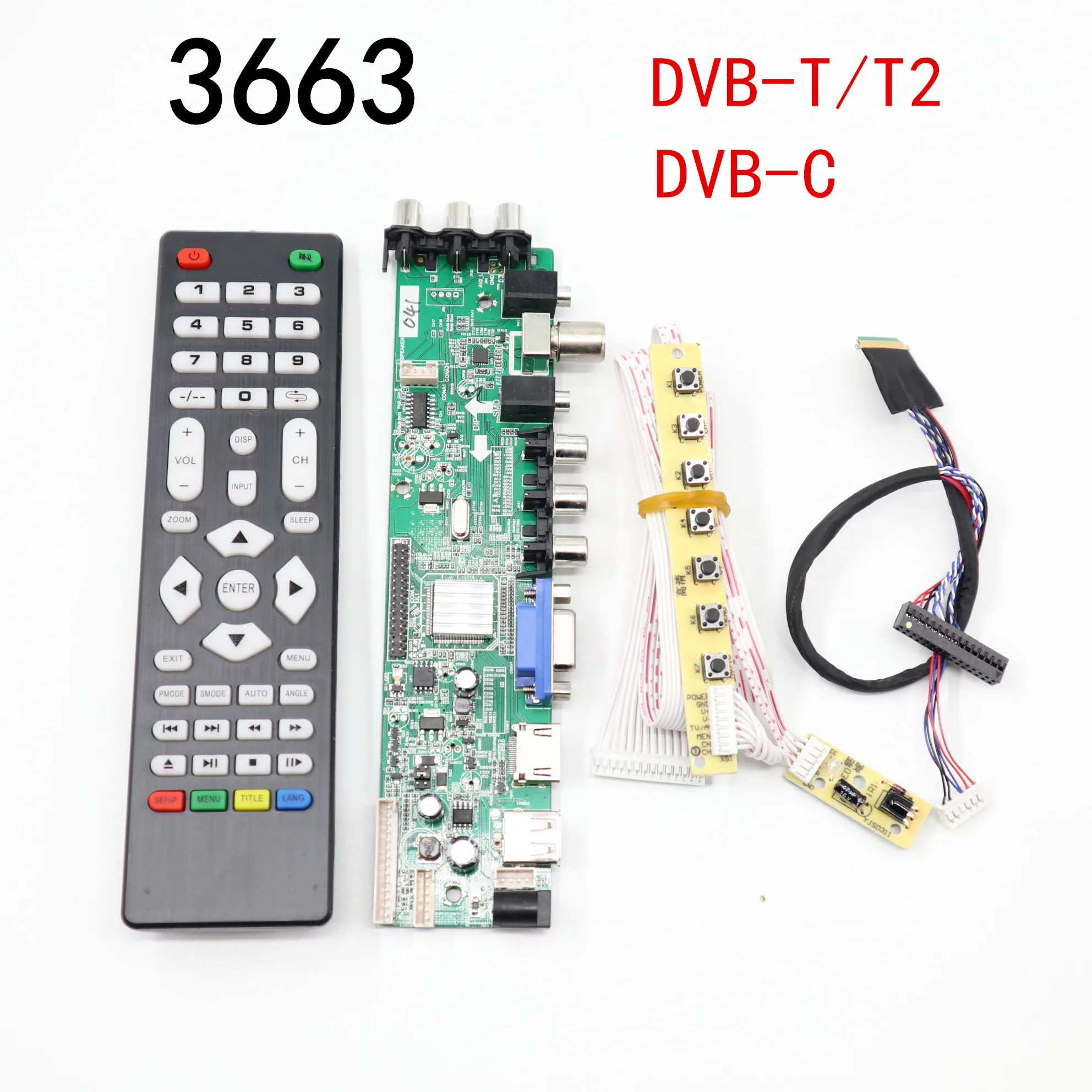 Универсальная плата драйвера DS.D3663LUA.A81.2.PA V56 V59 ЖК-дисплей поддержка ТВ-платы 7