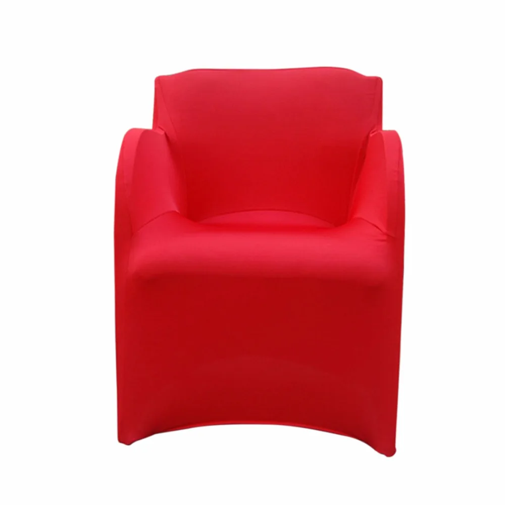4 шт./лот чехлы из спандекса для кресла эластичные чехлы на кресла кресло крышка стула для свадебной вечеринки Чехлы 73*55 см - Цвет: Red