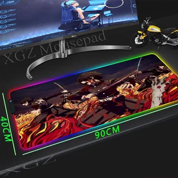 

XGZ Customized Fashion Large RGB Gaming Mouse Pad Lock Edge Anime Boy Office Computer Desk Mat Rubber Slip 900x400 / 800x300 Xxl