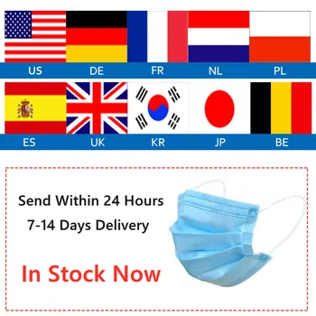

Disposable Masks Face Mouth Protective Mask 3 Layer Face Mask Ear Loop Anti Dust Filter Safety Nonwoven Mask 100pcs