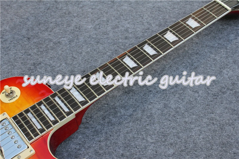 Suneye CS Cherry Sunburst Tiger Grain Finish стандартная электрогитара на заказ гитара для левшей