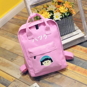 

Printed female alphabet print Canvas backpack shoulder bag fashion trend double shoulder bag