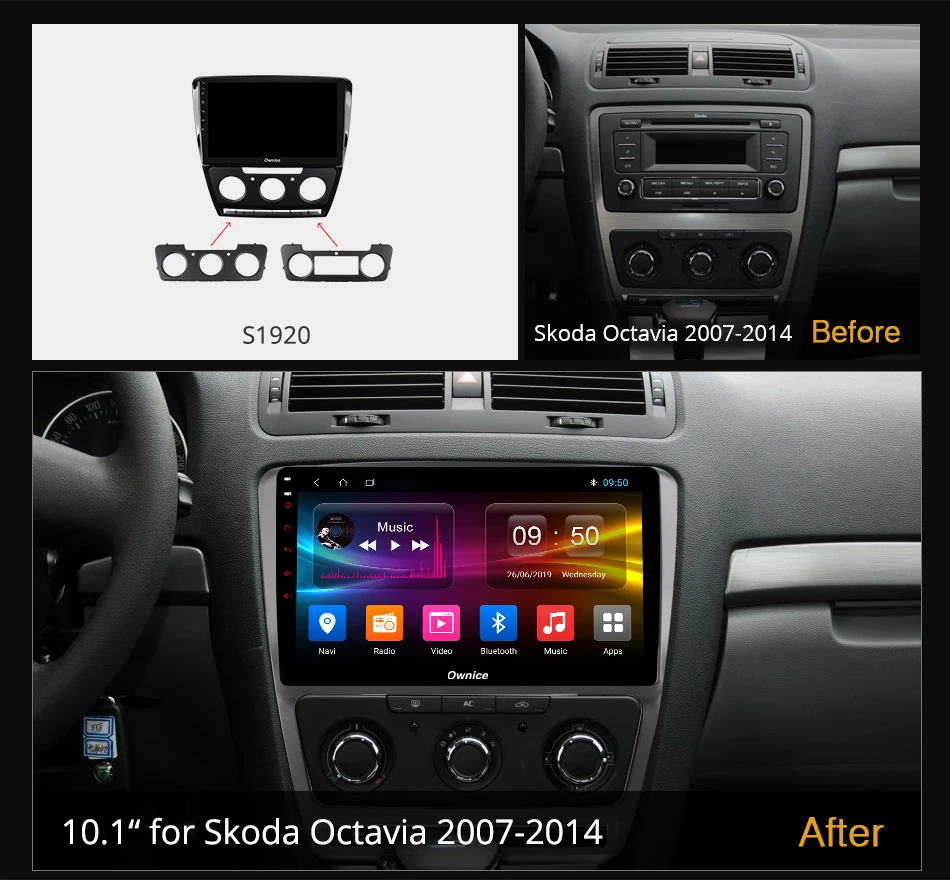 Ownice Восьмиядерный Android 10 0 Автомобильный dvd Радио DSP SPDIF GPS Navi k3 k5 k6 для Skoda Octavia 2007 2014