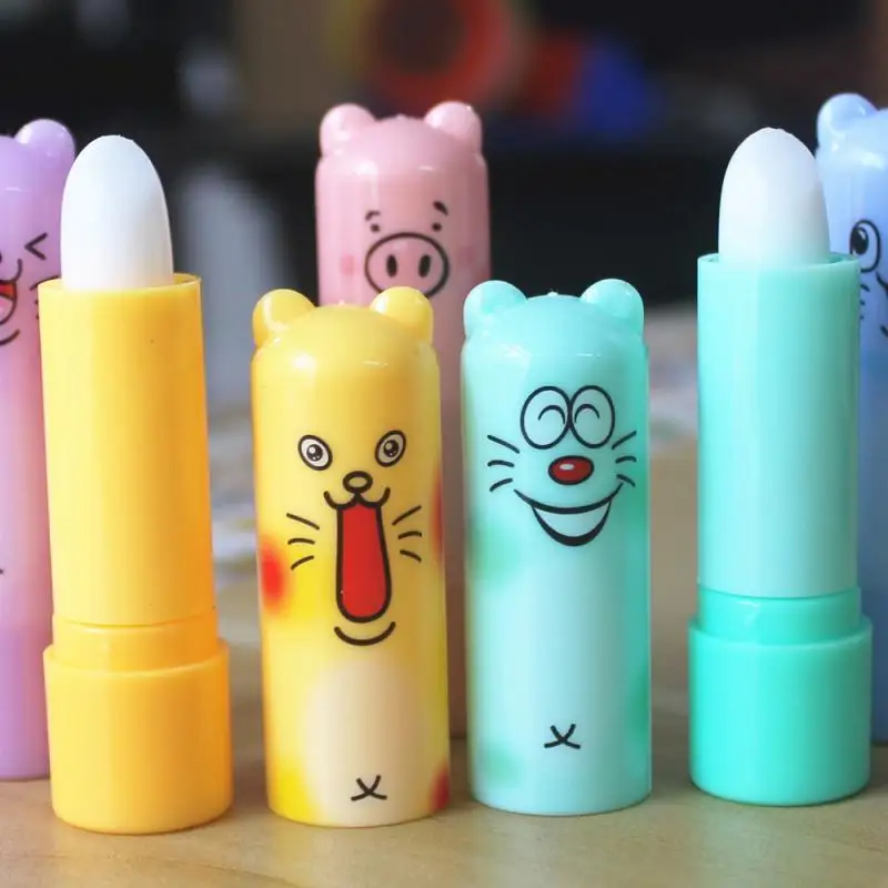 Moisturizing Colourless Cartoon Lip Balm Natural Plant Extract