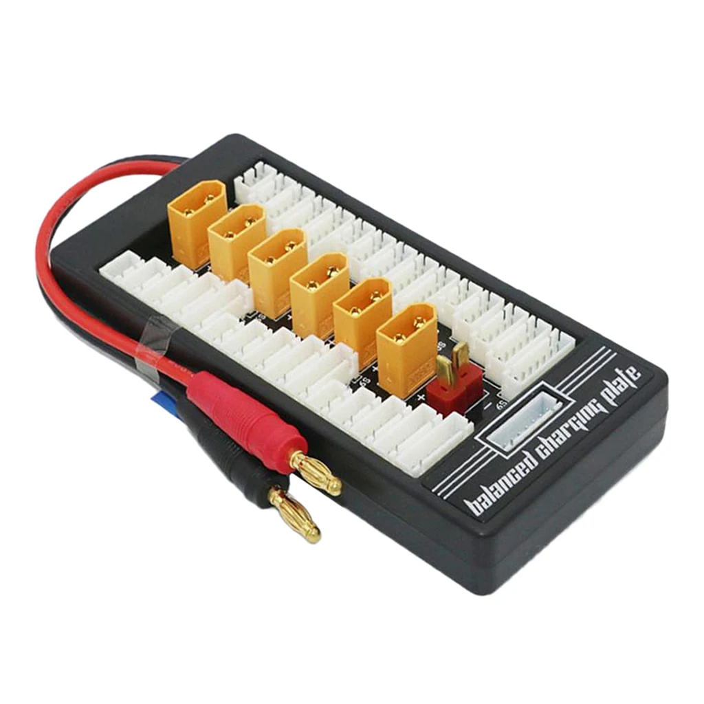 Multi 2S-6S Lipo Parallel Balanced Charging Plate Board XT60 Plug for RC Battery Charger IMAX B6, Maxpro x612s, x6 plus UN-A6