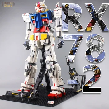 

Robot Block Super Robot War Mecha Classic Gundam Model 18K RX78-2 1:60 3500Pcs Fixed Bracket Building Block Bricks Boy Toys