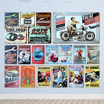 

My Garage My Rules Wall Painting Metal Tin Sign Pub Club Gallery Poster Tips Vintage Plaque Home Decor Plate Mix Order A560