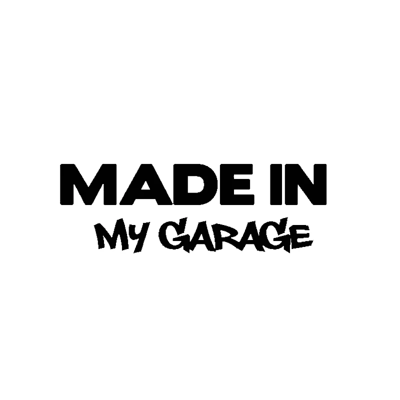 17.85.9CM MADE IN MY GARAGE Funny Car Styling Car Stickers Decal Car Styling Motorcycle Body Cool Covers BlackSilver  (4)