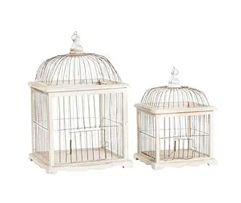 

Set 2 gabbie in legno bianco