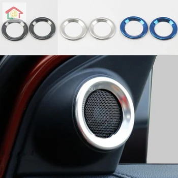 

For Honda CRV CR-V 2017 2018 2019 2020 car stainless steel inside front triangle audio speak sound cover ring circle trim