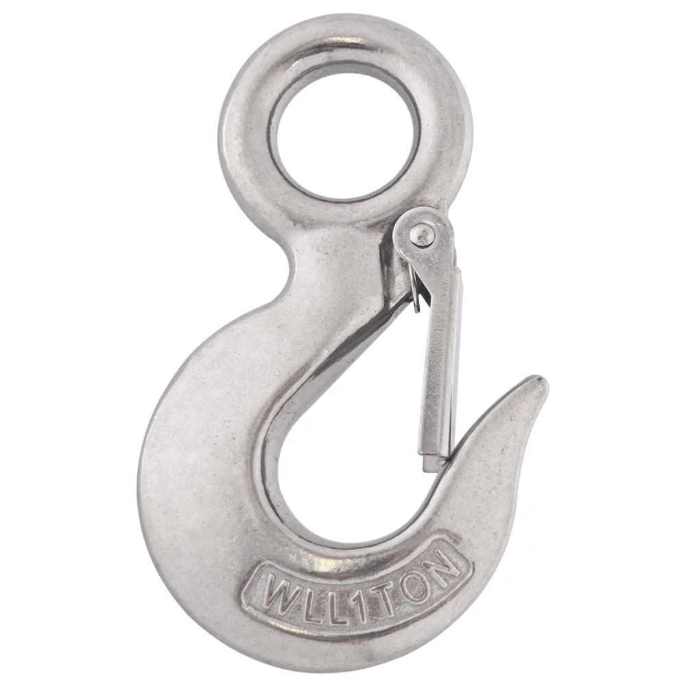 

304 Stainless Steel American Type Marine Heavy Duty Trigger Round Eye Lifting Snap Hook 1000KG Working Load Limit