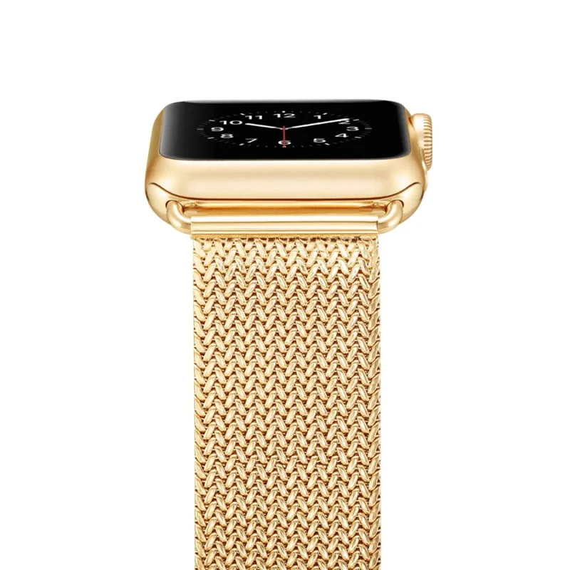 Ремешок из нержавеющей стали для Apple Watch Series 3& 2& 1 42 мм 38 ремешок для часов, мм - Цвет: Золотой