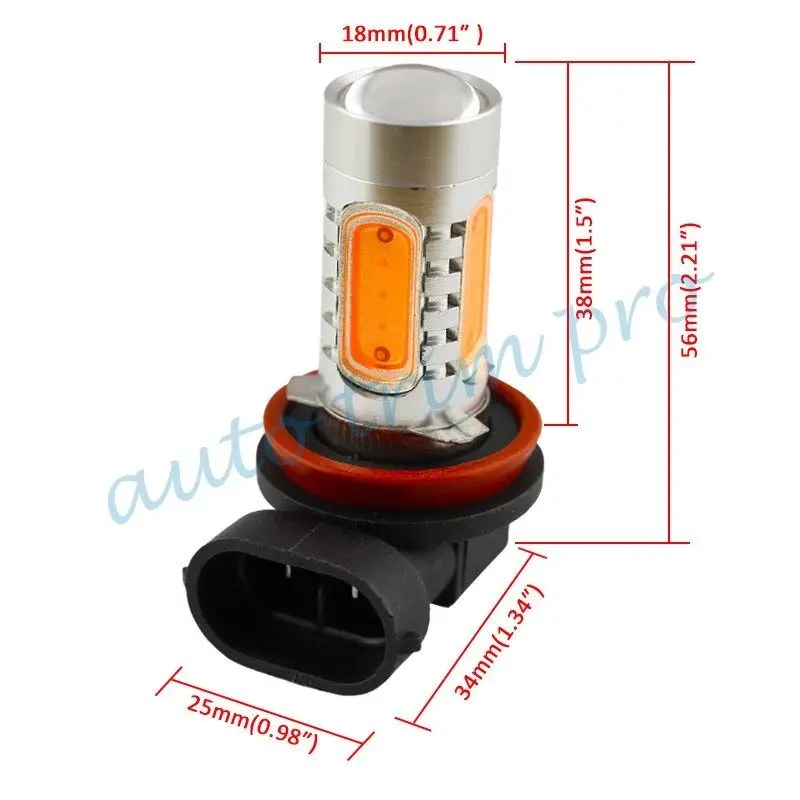  Auto Accessories H11 H8 LED Fog Light Foglight Driving 7.5W Bulbs Lamp Lens Projector Pink Purple C - 4000227306652