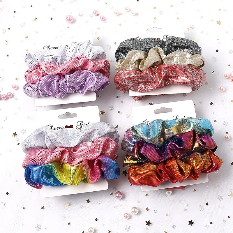 pearl hair clip 3-6Pcs Velvet Hair Rope Satin Sequin Cloth Scrunchies Elastic Hairband Women Ponytail Holder Hair Ties Girls Hair Accessories head wrap for women