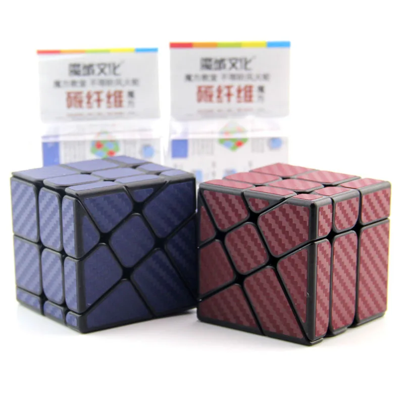 Moyu Cubing классные наклейки из углеродного волокна куб горячее колесо смешной витой