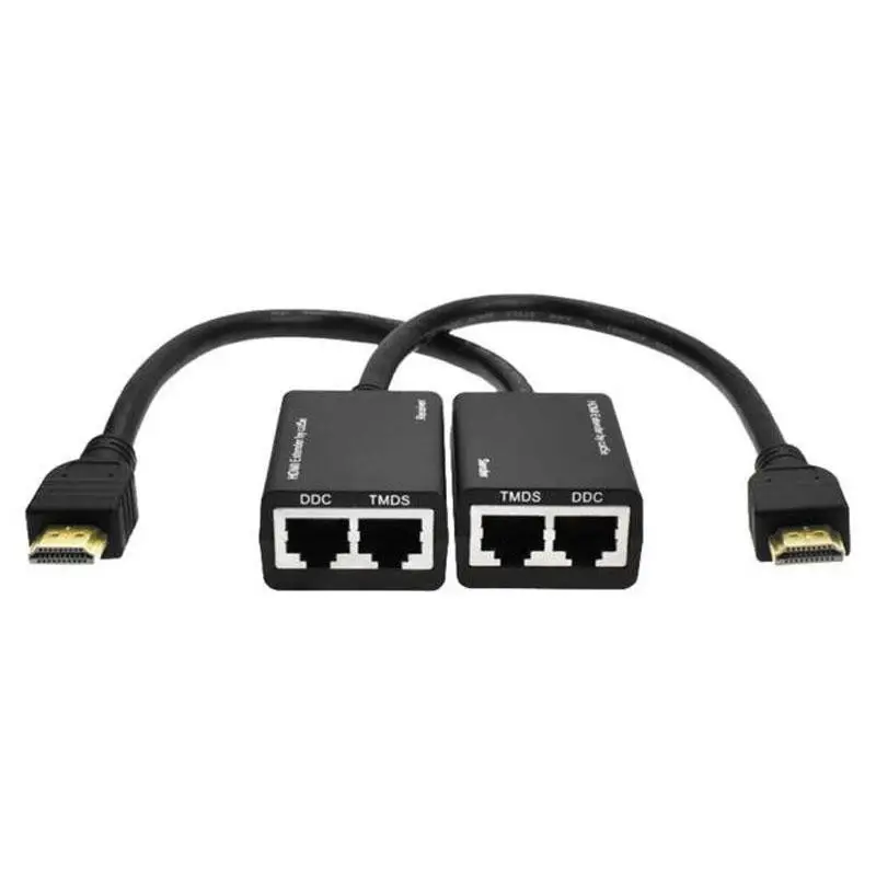 Kuulee HDMI удлинитель по RJ45 CAT5e CAT6 UTP LAN Ethernet удлинитель повторитель 1080P HDMI кабель адаптер