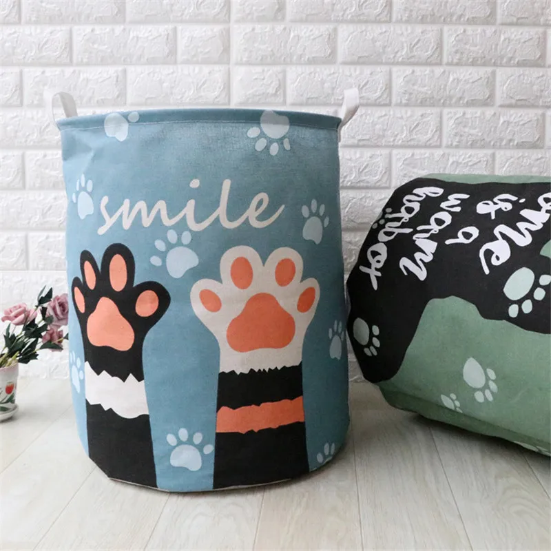 

Waterproof Laundry Hamper Folding Cartoon Dog Pattern Storage Baskets Kid Toy Organizer Basket Home Decoration Storage Barrel