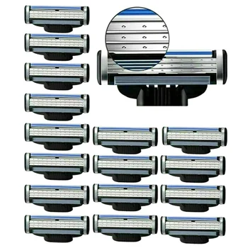 

16pcs/Box Manual Shaver Razor Blade for Men 3 Layer Shaving blades Mach 3 Replaceable Blade for Gillet te Mach 3