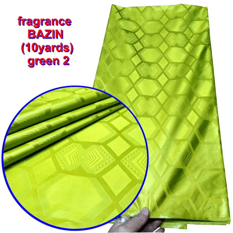 

2020 High Quality blue bazin lace fabric 10yards bazin riche getzner man with printing fabric best selling products Apple Green