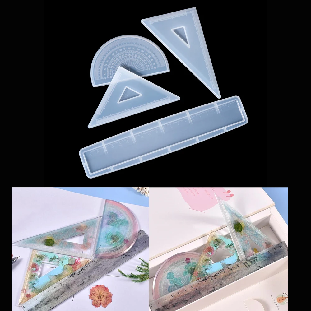 Ruler UV Epoxy Resin Mold Triangular Sector Silicone Moulds Crafts Handmade For DIY Jewelry Making Casting |