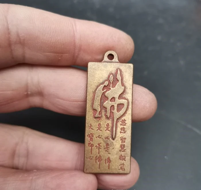 Buda De Bronze, Pequeno Pingente De Bronze, Objeto Antigo